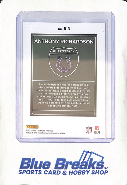 2023 Panini - Donruss - Downtown - Anthony Richardson - D-3 - Football - Colts