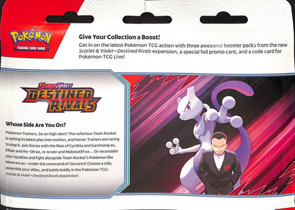 Pokemon Destined Rivals 3 Pack Blister [Zebstrika] - SV10: Destined Rivals (DRI) - Sealed Wax