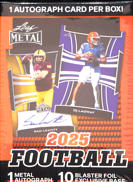 2025 Leaf Metal Football Blaster Box - Sealed Wax