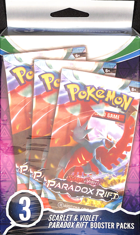 Pokémon Paradox Rift 3 Pack Box - Sealed Wax