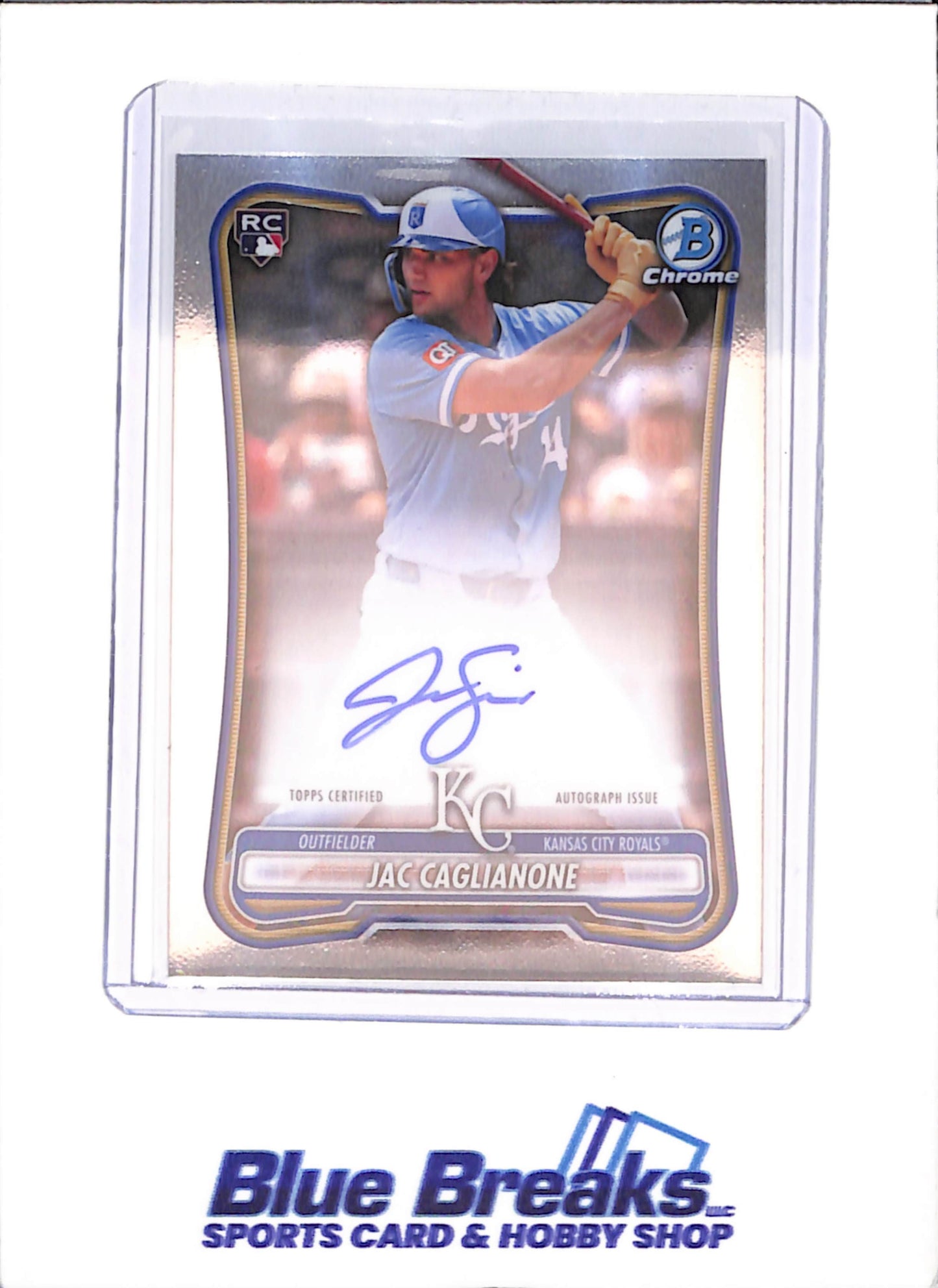2026 Bowman - Jac Caglianone - Chrome Autograph - RC - Kansas City Royals - Baseball - #CRA-CAG - drop
