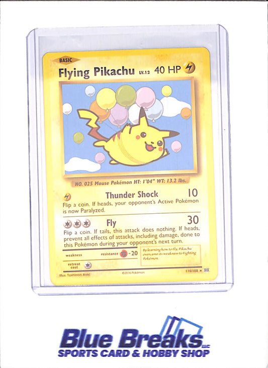 2016 Pokemon - Flying Pikachu - XY Evolutions - 110/108 - drop