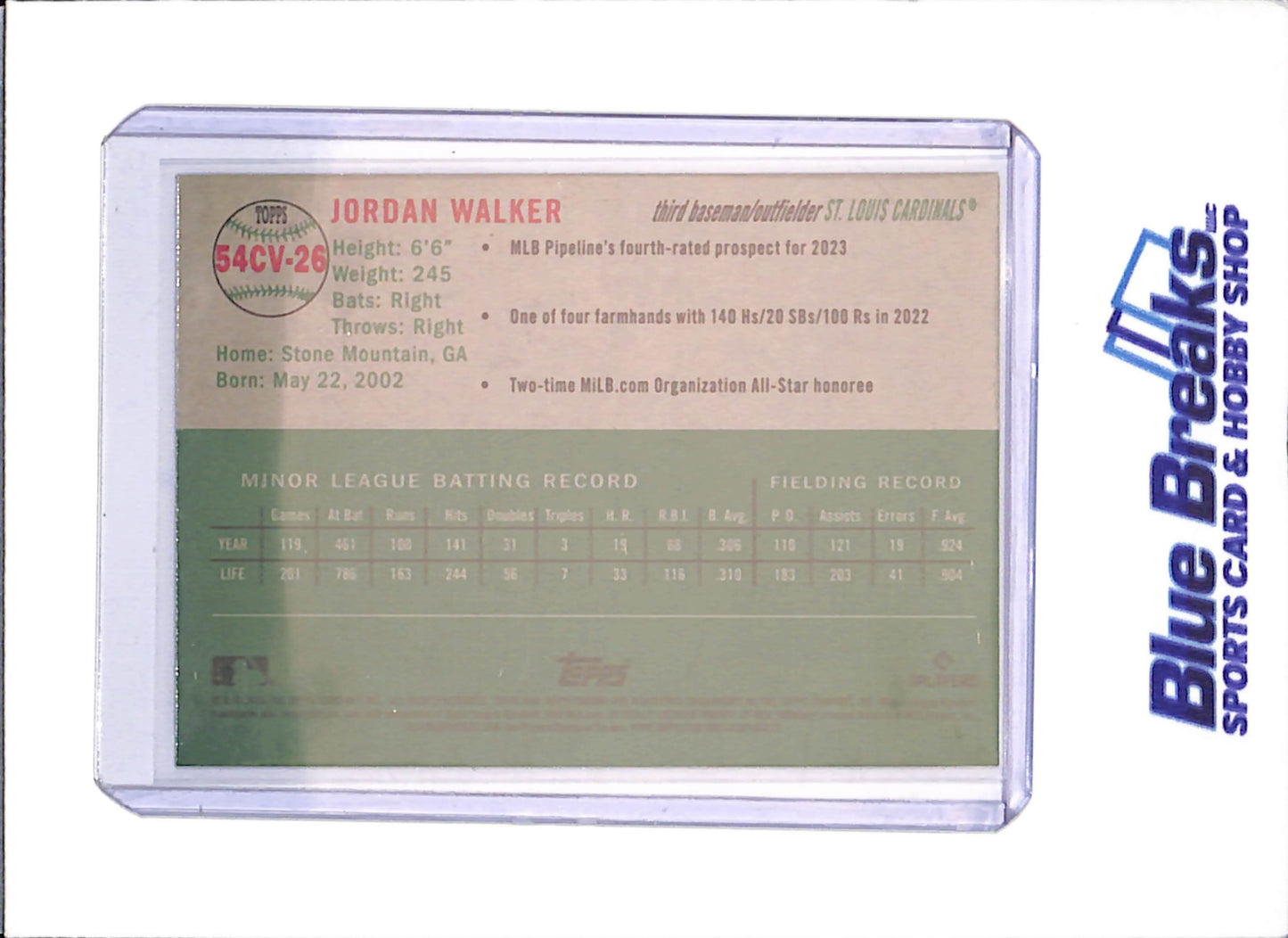2023 Topps Chrome Platinum Anniversary - Jordan Walker - City Variation - RC -  St Louis Cardinals - Baseball - #54CV-26 - drop