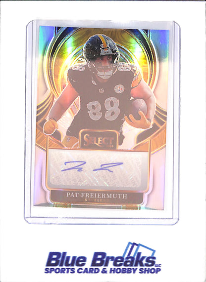 2025 Panini Select - Pat Freiermuth - Silver Prizm Autograph - Pittsburgh Steelers - Football - #SIP-PTF - drop