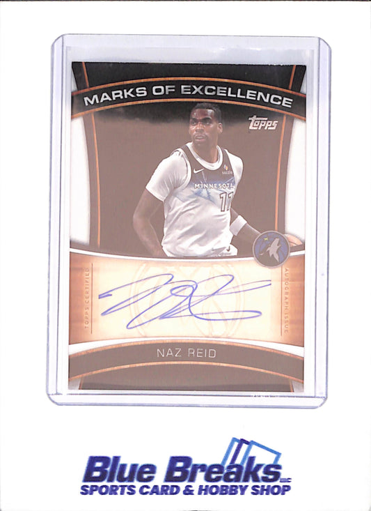 2025-26 Topps - Naz Reid - Marks of Excellence - Autograph - Minnesota Timberwolves - Basketball - #ME-NR - drop