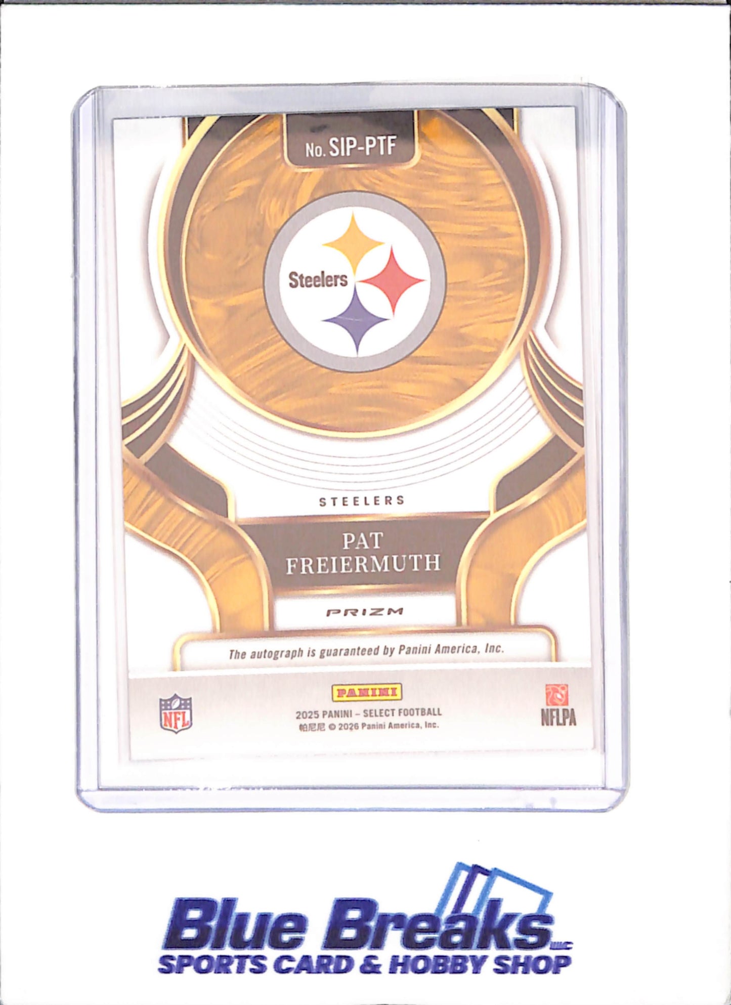 2025 Panini Select - Pat Freiermuth - Silver Prizm Autograph - Pittsburgh Steelers - Football - #SIP-PTF - drop