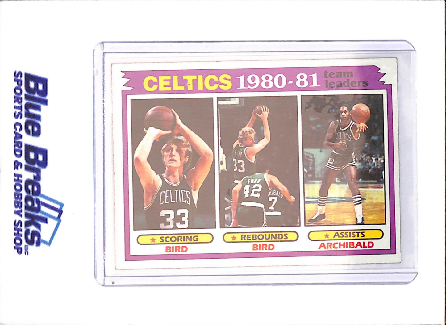 1980-81 Topps - Celtic Team Leaders - Boston Celtics - Basketball - #45 - drop