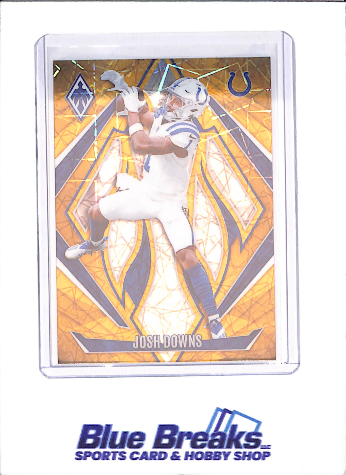 2024 Panini Phoenix - Josh Downs - Gold Laser - 8/10 - Indianapolis Colts - Football - #87 - drop