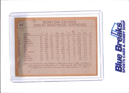 1980-81 Topps - Celtic Team Leaders - Boston Celtics - Basketball - #45 - drop