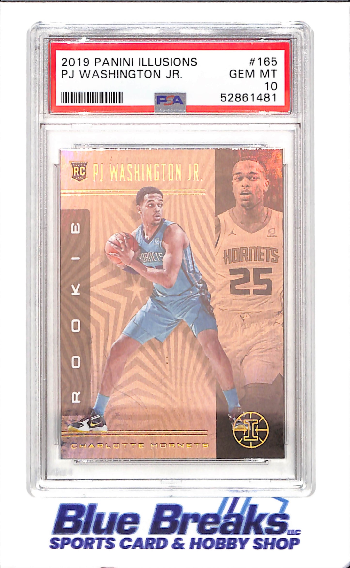 2019 Panini Illusions - PJ Washington Jr - Rookie - PSA 10 - Charlotte Hornets - Basketball - #165 - drop