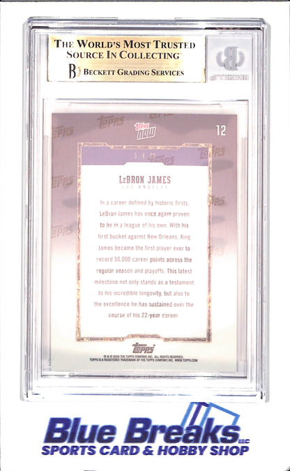 2024 Topps Now - Lebron James - 50K Career Points - BGS 9.5 - Los Angeles Lakers - Basketball - #12 - drop