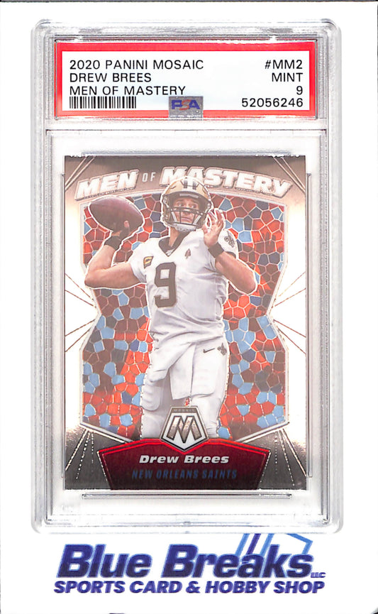2020 Panini Mosaic - Drew Brees - Men of Mastery - PSA 9 - New Orlean Saints - Football - #MM2