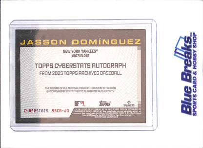 2025 Topps Archives - Jason Dominguez - Cyberstats Autograph - New York Yankees - Baseball - #95CA-JD - drop