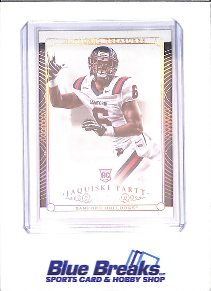 2015 Panini National Treasures - Jasquiski Tartt - RC - 4/10 - Samford Bulldogs - Football - #175 - drop