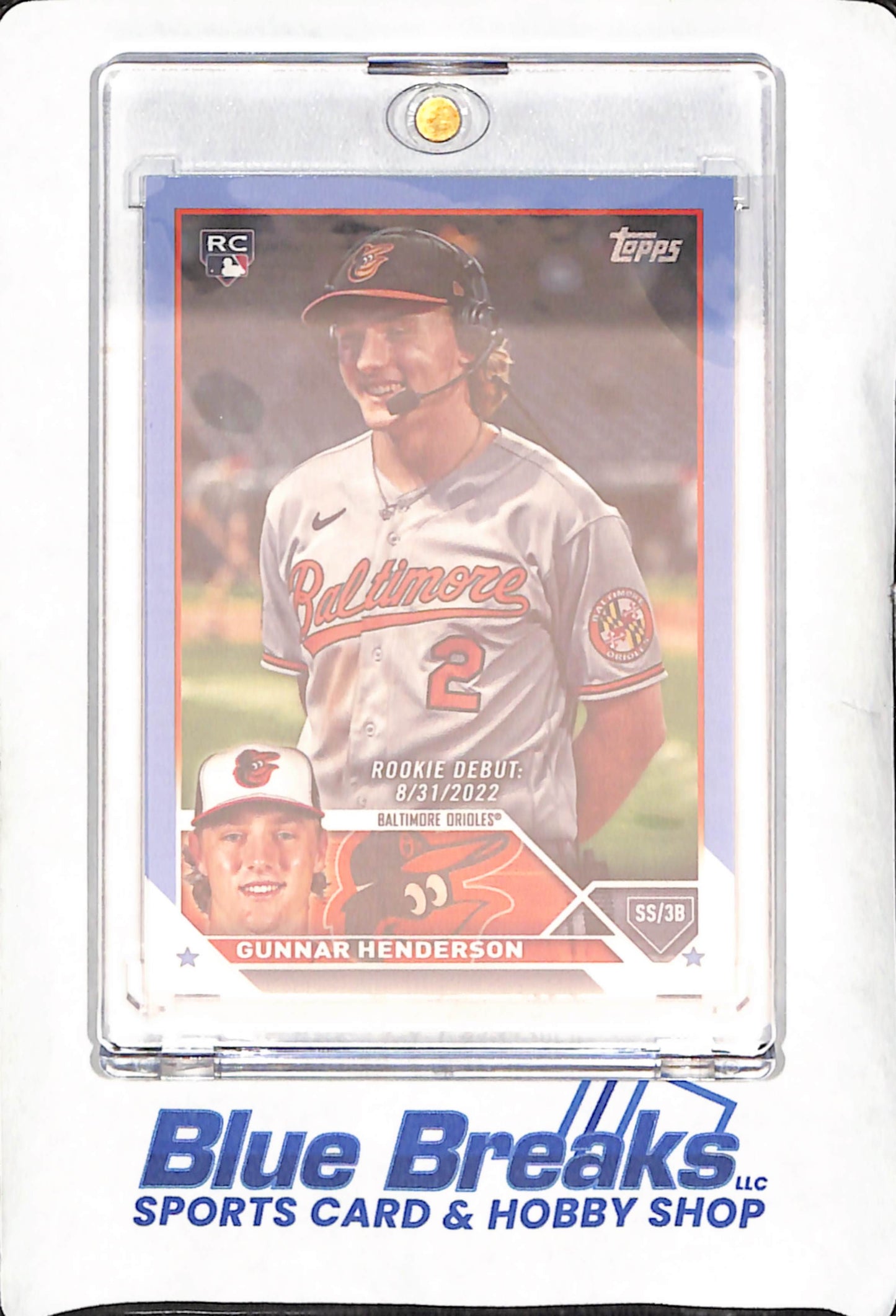2023 Topps Update Series - Gunnar Henderson - Father's Day - Rookie Debut - 24/50 - Baltimore Orioles - Baseball - #US18