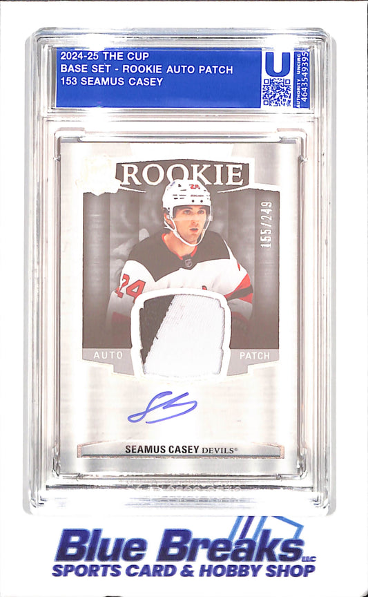 2024-25 The Cup - Seamus Casey - Base Set Rookie Auto Patch Encased - 155/249 - New Jersey Devils - Hockey - #153 - drop