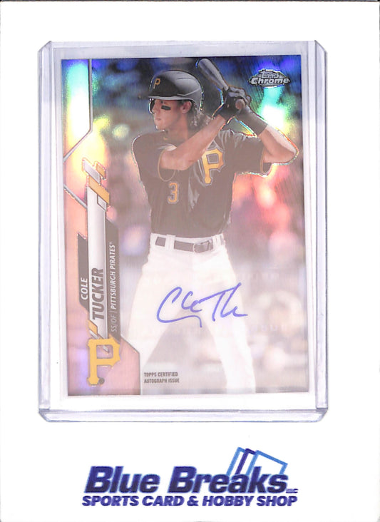 2020 Topps Chrome - Cole Tucker - Autograph - Pittsburgh Pirates - Baseball - #USA-CT - drop