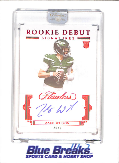 2021 Panini Flawless - Zach Wilson - Rookie Debut Signatures - 11/15 - New York Jets - Football - #RDS-ZWI - drop