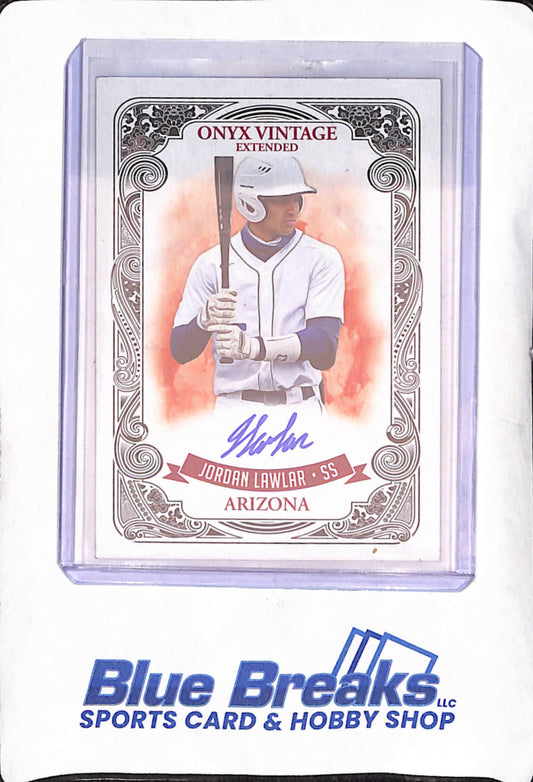 2021 Onyx Vintage Extended - Jordan Lawlar - Autograph - Arizona Diamondbacks - Baseball - #EAJO