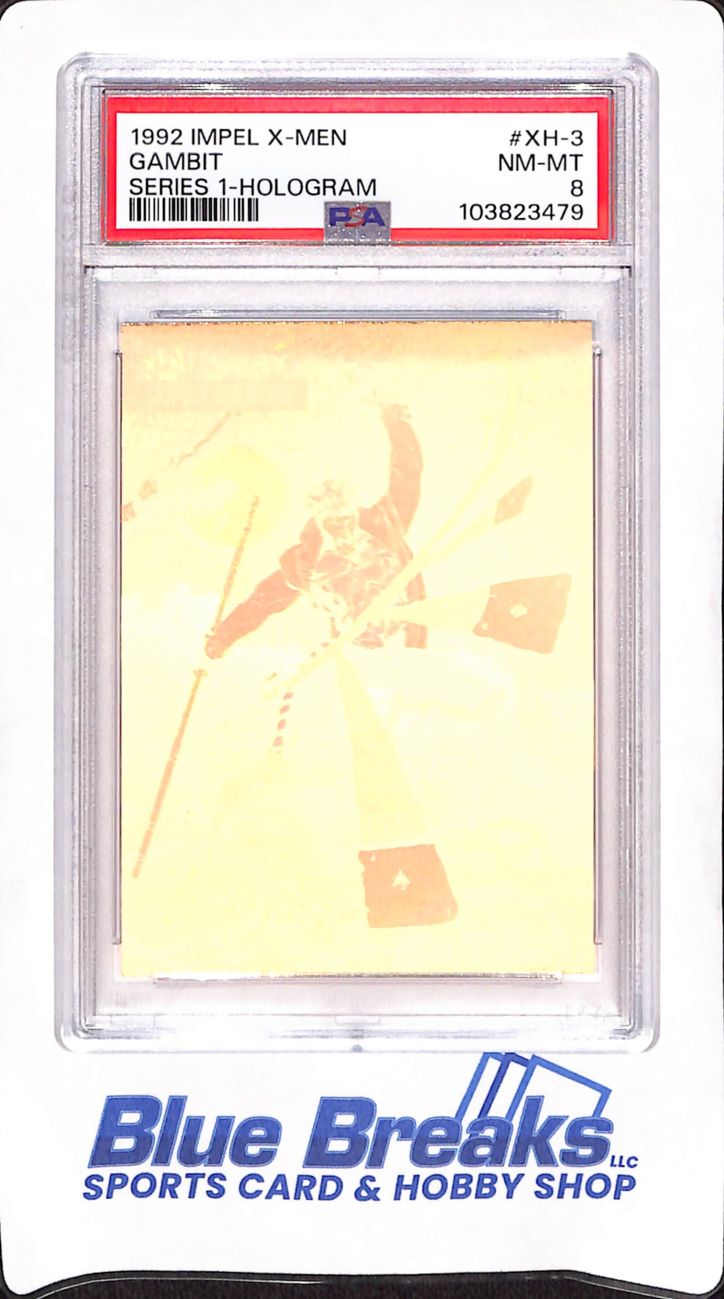 1992 Impel X-Men - Gambit - Series One Hologram - PSA NM-MT 8 - #XH-3