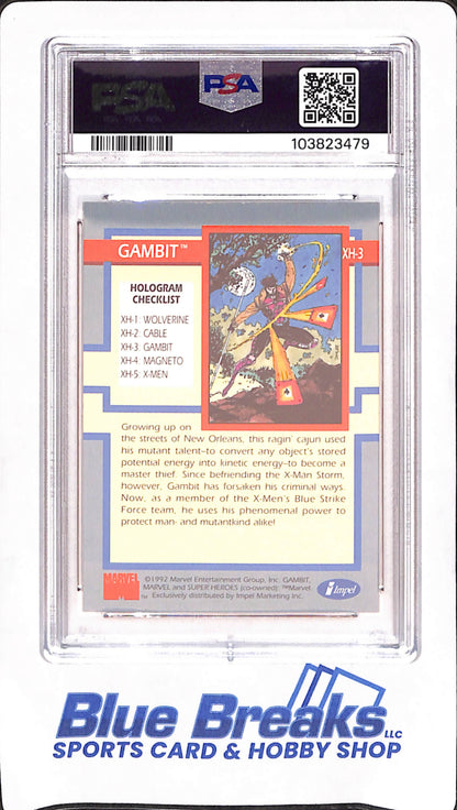 1992 Impel X-Men - Gambit - Series One Hologram - PSA NM-MT 8 - #XH-3