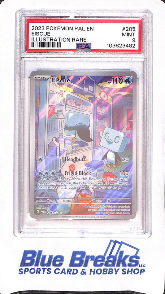 2023 Pokemon - Eiscue - Paldea Evolved - Illustration Rare - PSA Mint 9 - #205/193