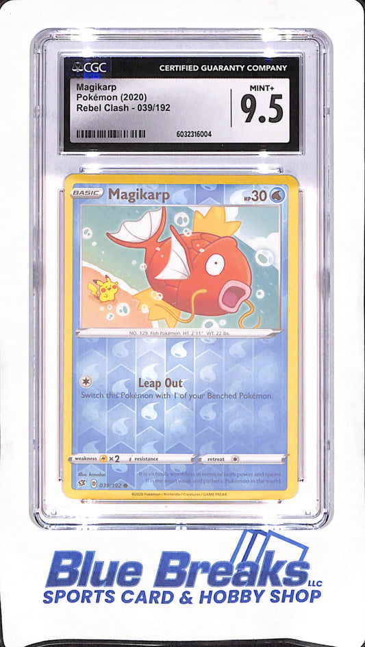 2020 Pokemon - Magikarp - Rebel Clash - CGC Mint 9.5 - #039/192