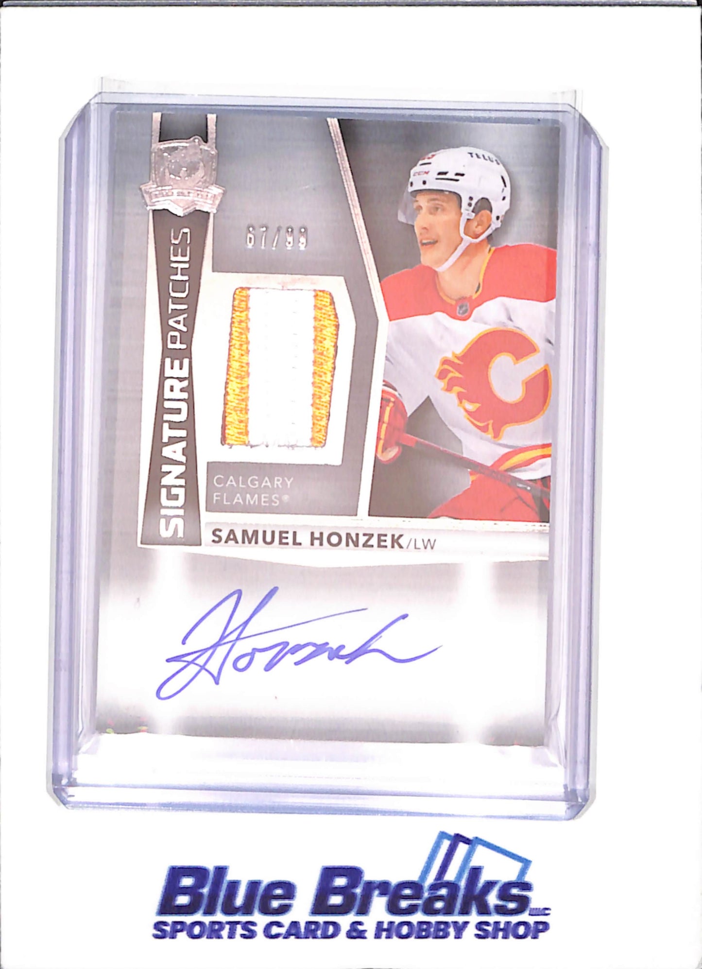 2024-25 The Cup - Samuel Honzek - Signature Patches - Autograph - 67/99 - Calgary Flames - Hockey - #SP-SH - drop