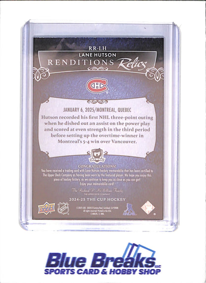 2024-25 The Cup - Lane Hutson - Renditions Relics - Montreal Canadiens - Hockey - #RR-LH - drop