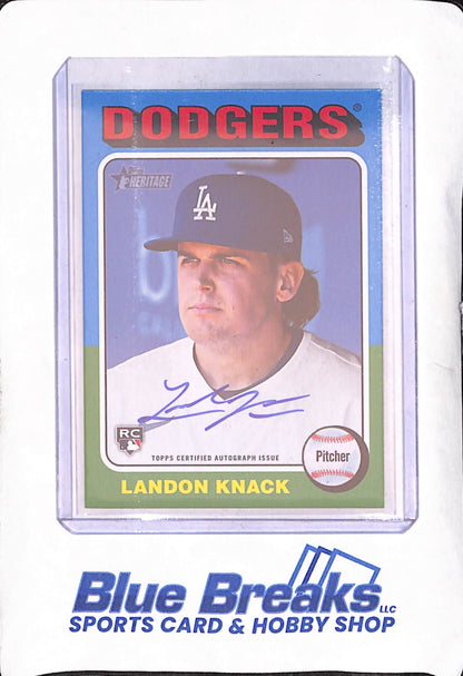 2024 Topps Heritage - Landon Knack - Autograph - Los Angeles Dodgers - Baseball - RC - #ROA-LK