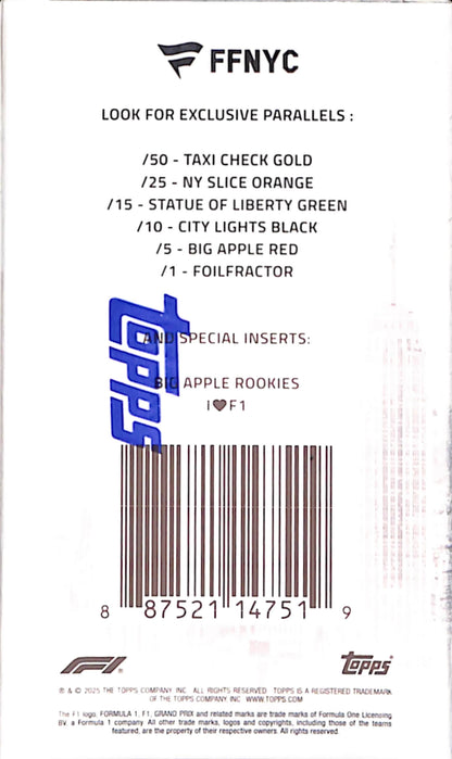 2025 Topps F1 FFNYC Fan Fest Exclusive - Sealed Wax