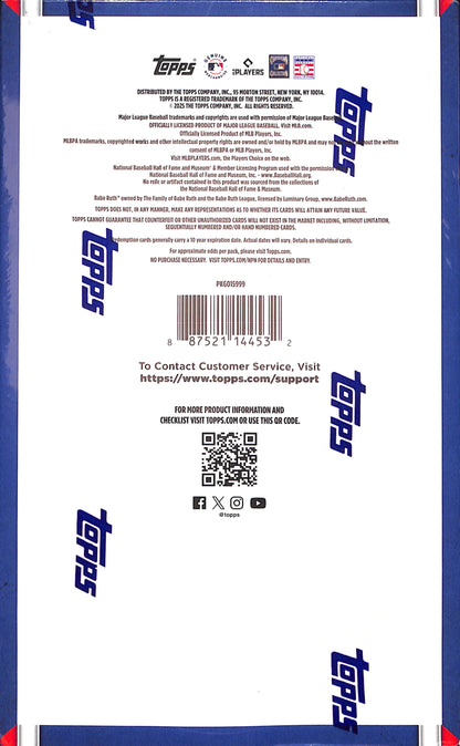 2025 Topps Series 2 Fanatics Fest NYC Exclusive Baseball Hobby Box - Sealed Wax