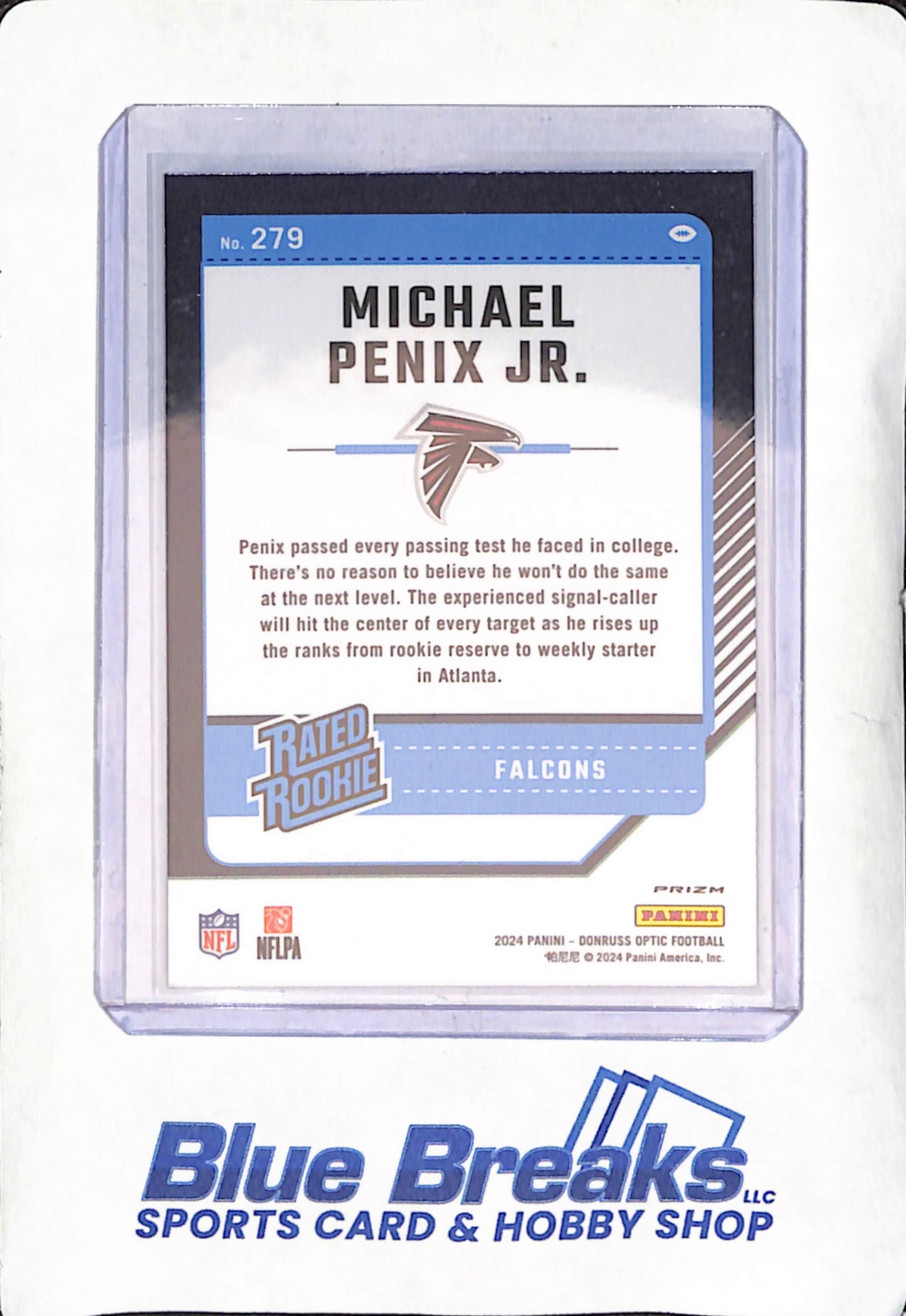 2024 Donruss Optic - Michael Penix Jr - Stars Prizm Rated Rookie - Atlanta Falcons - Football - #279
