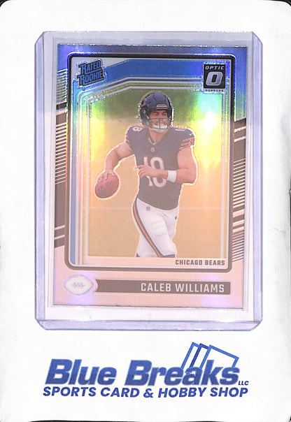 2024 Donruss Optic - Caleb Williams - Silver Holo Rated Rookie - Chicago Bears - Football - #201