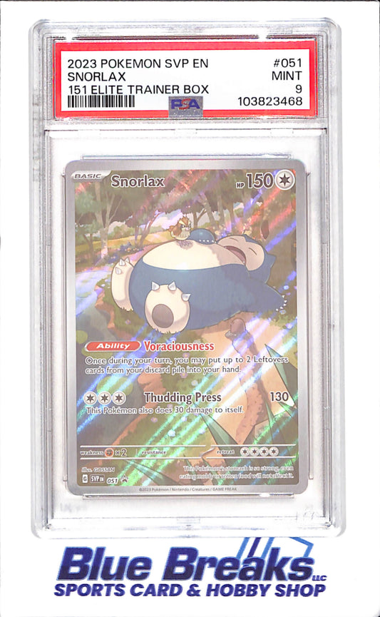 2023 Pokemon - Snorlax - 151 ETB Promo - PSA 9 - 051