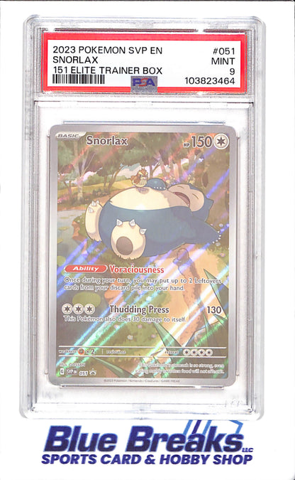 2023 Pokemon - Snorlax - 151 ETB Promo - PSA 9 - 051 - drop