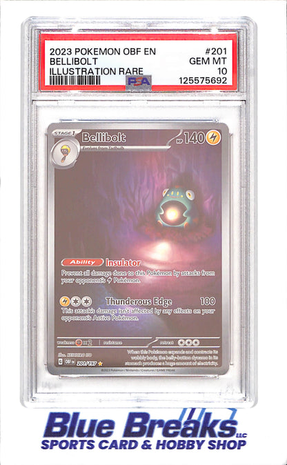 2023 Pokemon - Bellibolt - Illustration Rare - PSA 10 - 201/197 - drop