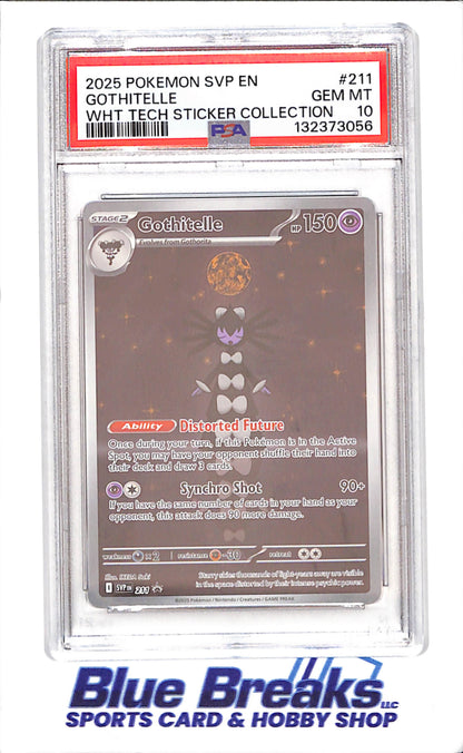 2025 Pokémon - Gothitelle - White Flare Tech Sticker Collection Promo - PSA 10 - 211 - drop