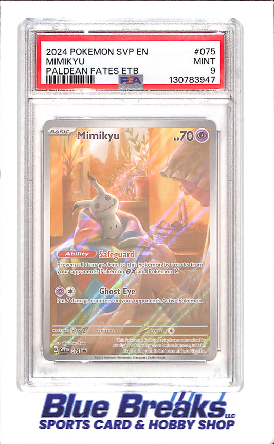 2024 Pokemon - Mimikyu - Paldean Fates ETB Promo - PSA 9 - 075