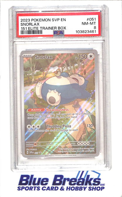 2023 Pokemon - Snorlax - 151 ETB Promo - PSA 8 - 051 - drop