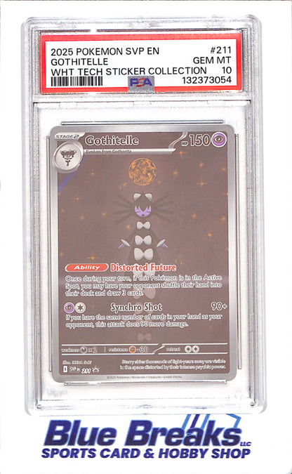 2025 Pokémon - Gothitelle - White Flare Tech Sticker Collection Promo - PSA 10 - 211 - drop