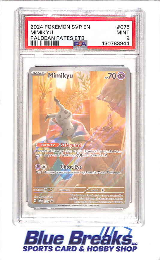 2024 Pokemon - Mimikyu - Paldean Fates ETB Promo - PSA 9 - 075