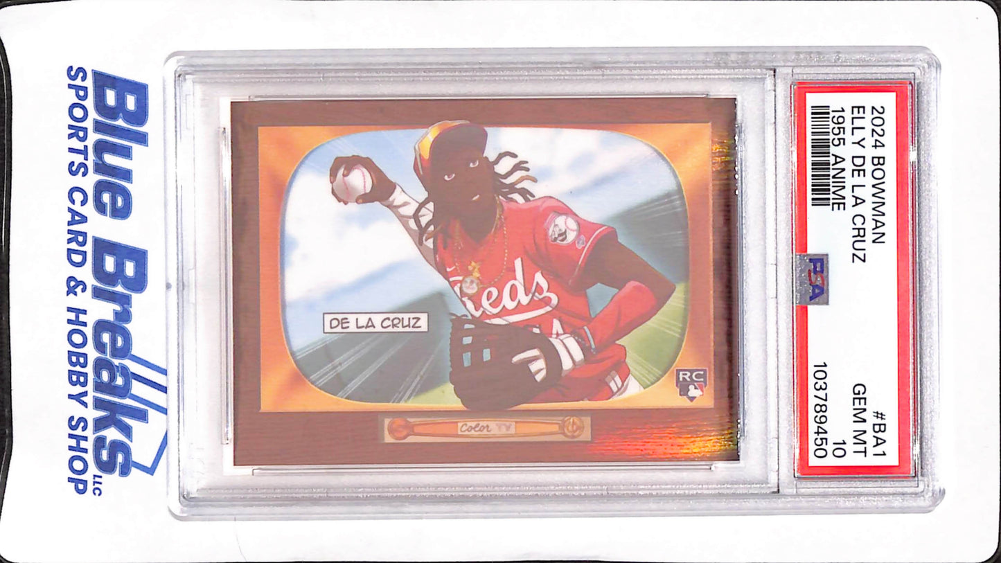 2024 Bowman - Elly De La Cruz - 1955 Anime - Cincinnatti Reds - Baseball - PSA Gem Mint 10 - #BA1