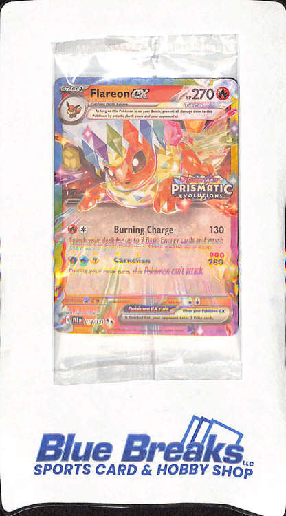 2025 Pokemon Prismatic Evolutions - Flareon ex - Prismatic Evolutions Stamp - Sealed -  #014/131