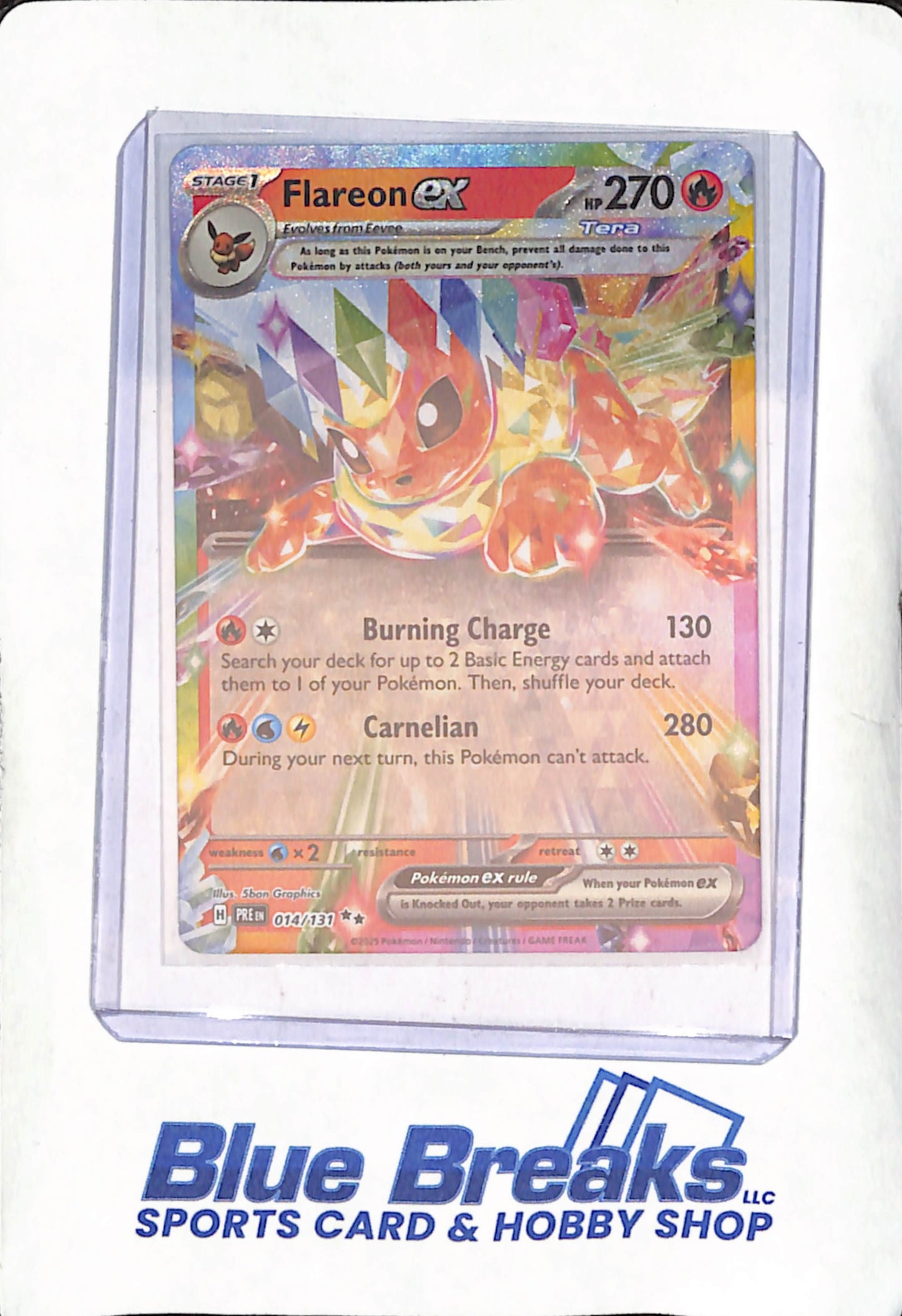 2025 Pokemon Prismatic Evolutions - Flareon ex - #014/131