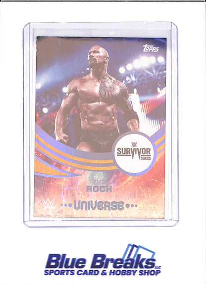 2025 Topps WWE Universe - The Rock - Survivor Series - 92/99 - #294 - drop