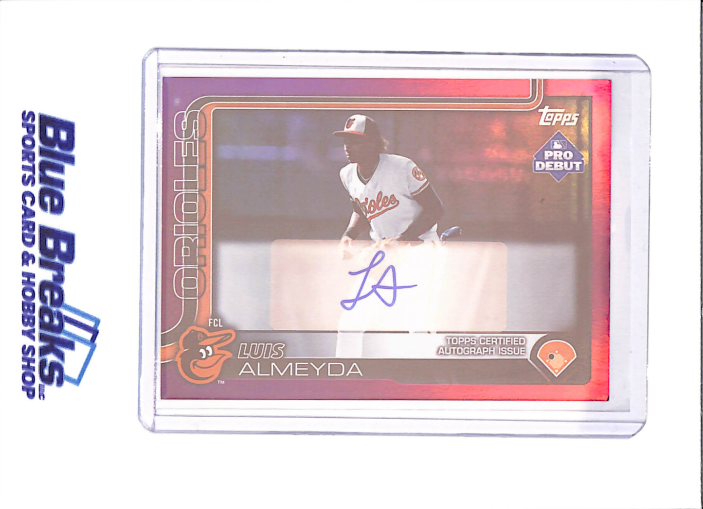 2025 Topps Pro Debut - Luis Almeyda - Purple Autograph - 64/199 - Baltimore Orioles - Baseball -  #PD-49