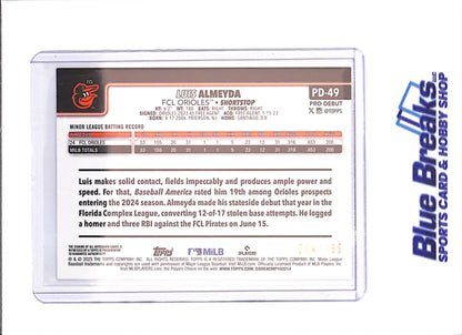 2025 Topps Pro Debut - Luis Almeyda - Purple Autograph - 64/199 - Baltimore Orioles - Baseball -  #PD-49