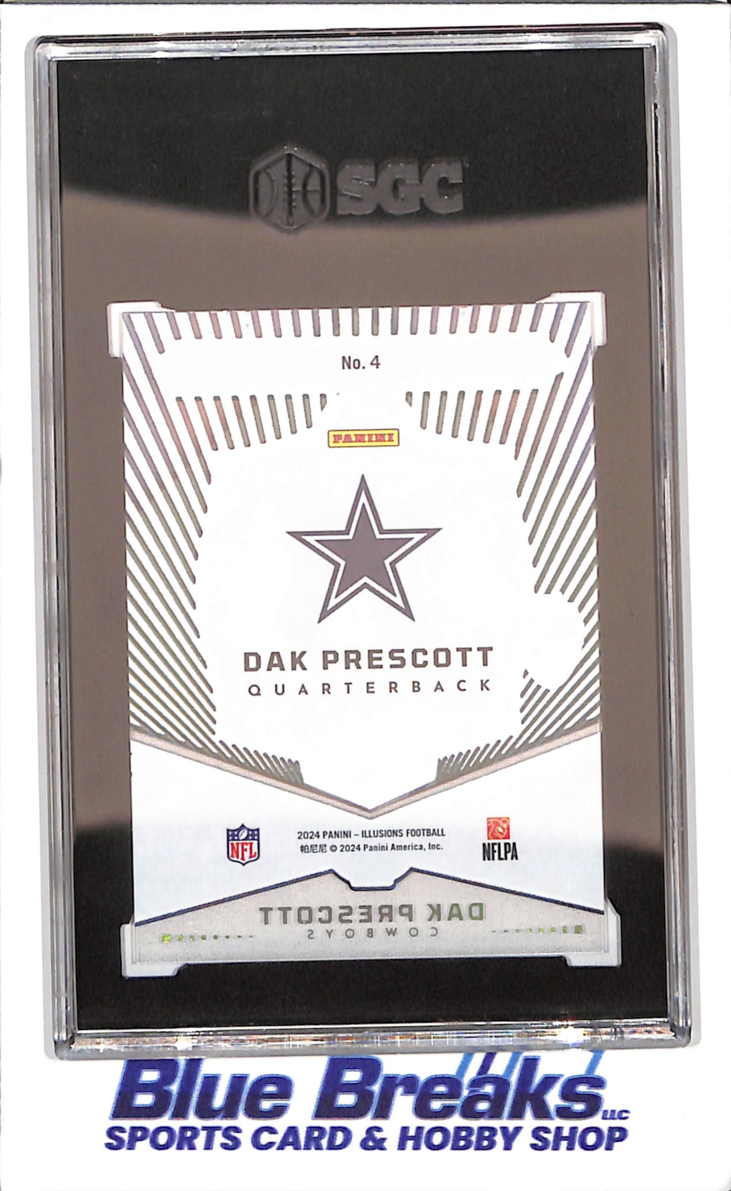 2024 Panini Illusions - Dak Prescott - Abracadabra - Emerald - SGC 10 - Dallas Cowboys - Football - #4 - drop