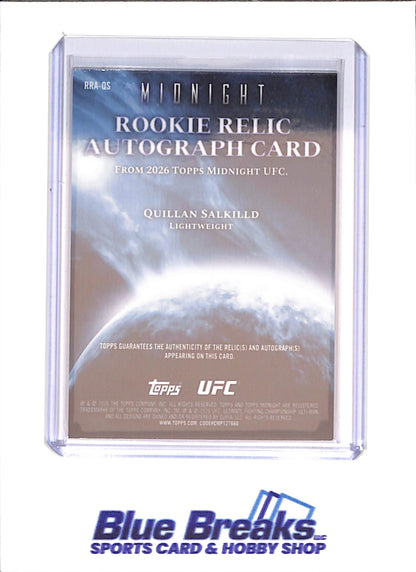 2026 Topps Chrome Midnight - Quillan Salkilld - Rookie Relic Autograph - UFC - #RRA-QS -drop